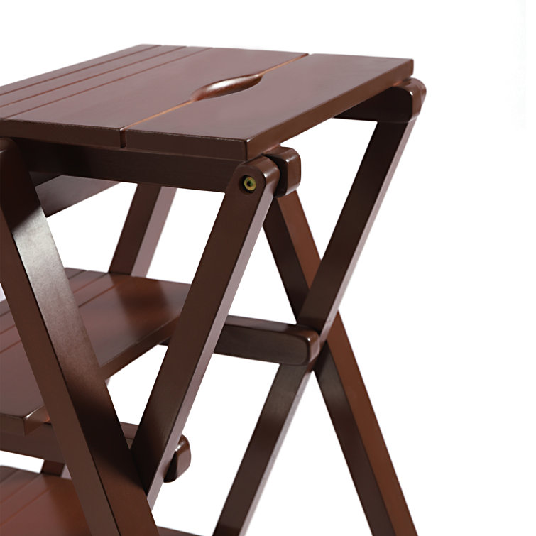 Folding wooden online stool